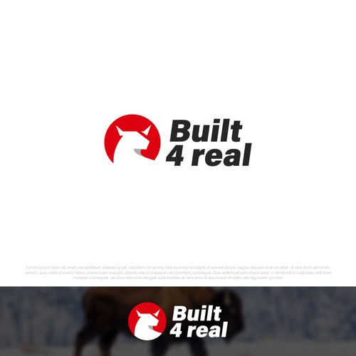 Yak logo with the title 'Built 4 real Logo'
