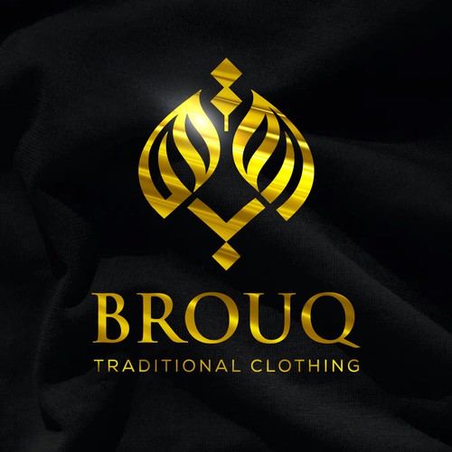 Arabian design with the title 'Arabic typographic logo for Brouq - بروق'