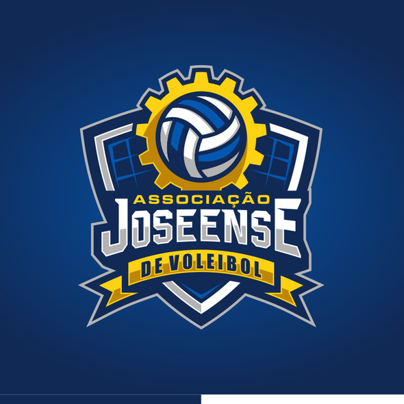 Volleyball logo with the title 'New logo for a brazilian volleyball team'