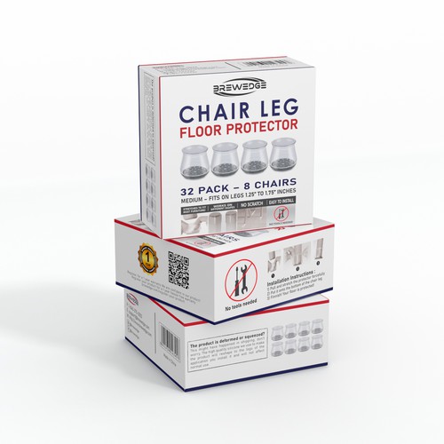 White background design with the title 'Box Packaging Label Design'