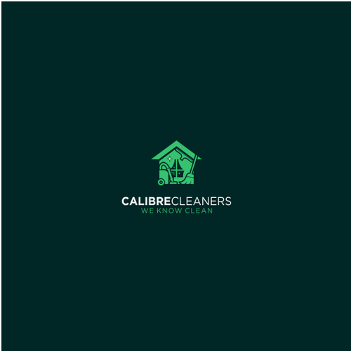 Broom design with the title 'A powerful new logo for a New Local Cleaning Business'