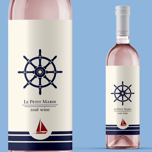 Rose label with the title 'Le Petit Marin'