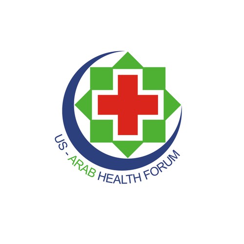 Middle Eastern logo with the title 'US-Arab Health Forum'