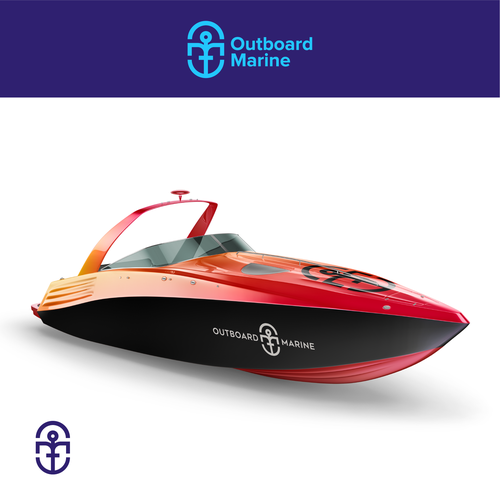 Yacht design with the title 'Beautiful Marine Logo'