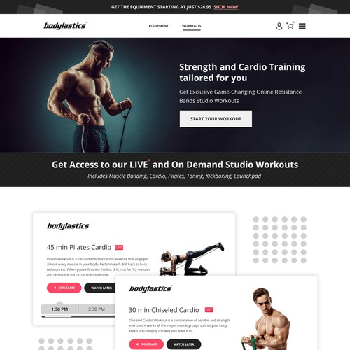 Fitness website with the title 'Web Design Contest Entry'