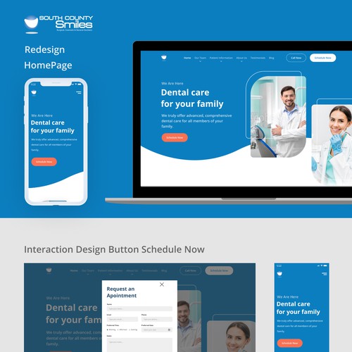 Redesigned website with the title 'Smilesri-Homepage Redesign'