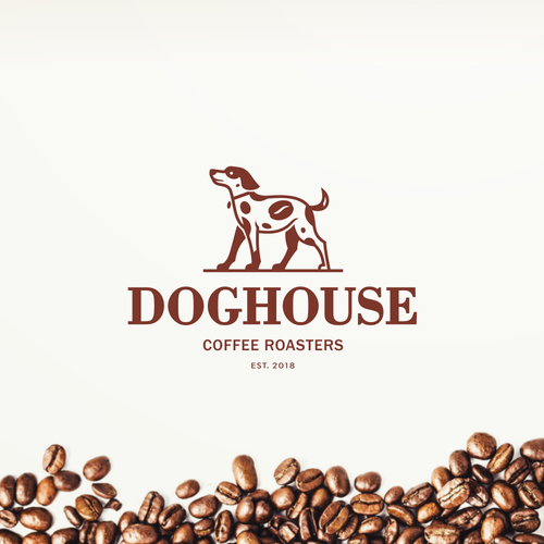 Coffee shop design with the title 'DOGHOUSE'