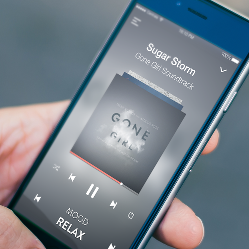 Player design with the title 'Music Player UI'