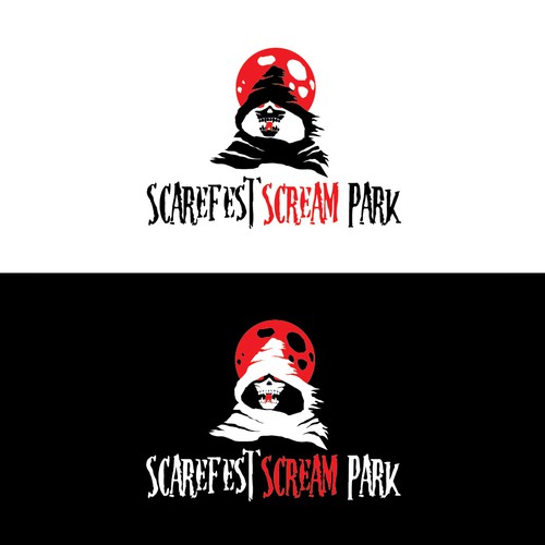 Scary logo with the title 'Logo concept for Scarefest Scream Park'