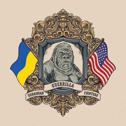 Fighter logo with the title 'Guerrila Fighters'