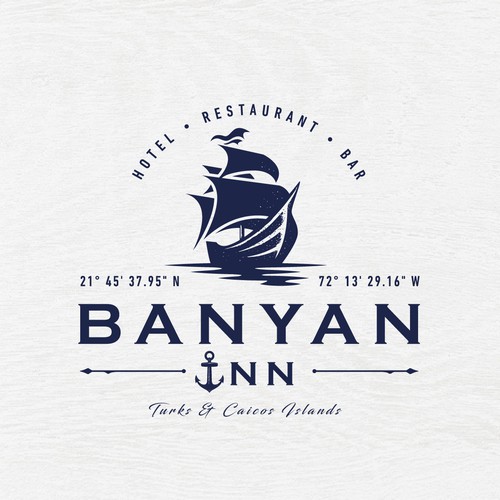 Maritime design with the title 'Identity for a nautical hotel & restaurant located in Turks,  Caicos Islands'