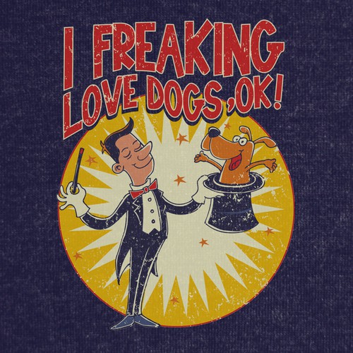 Dog t-shirt with the title 'Love Dogs'