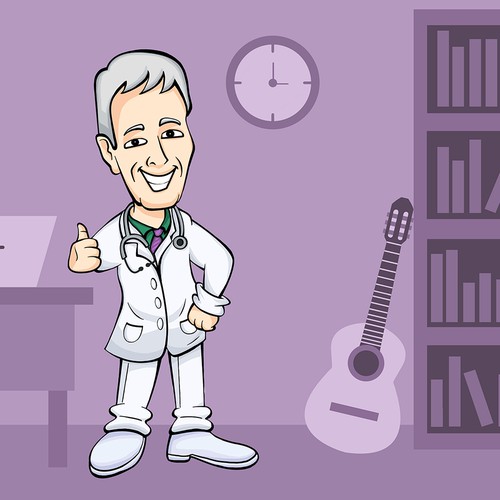 Doctor artwork with the title 'Graphic for singing site'