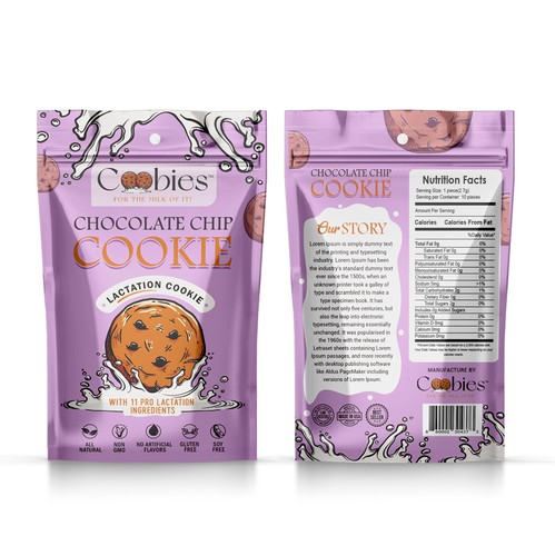 Chip design with the title 'Chocolate chip Cookie'