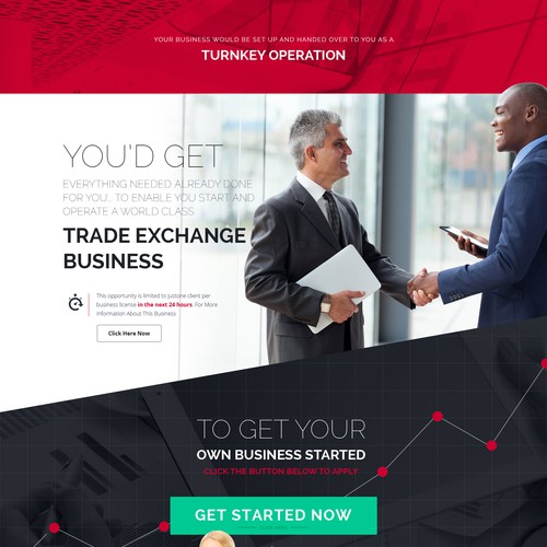 Business website with the title 'Design A World Class Investment Opportunity Website. OPEN TO ALLDESIGNERS!!!'