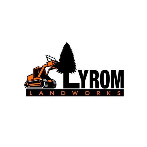 Tractor logo with the title 'Lyrom Landworks'