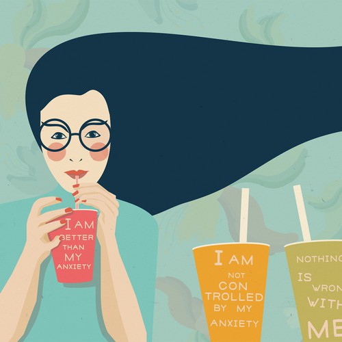 Research design with the title 'Illustrations for Article about Anxiety'