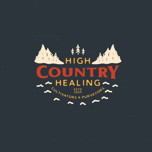 Tree t-shirt with the title 'HIGH COUNTRY HEALING T-SHIRT DESIGN'