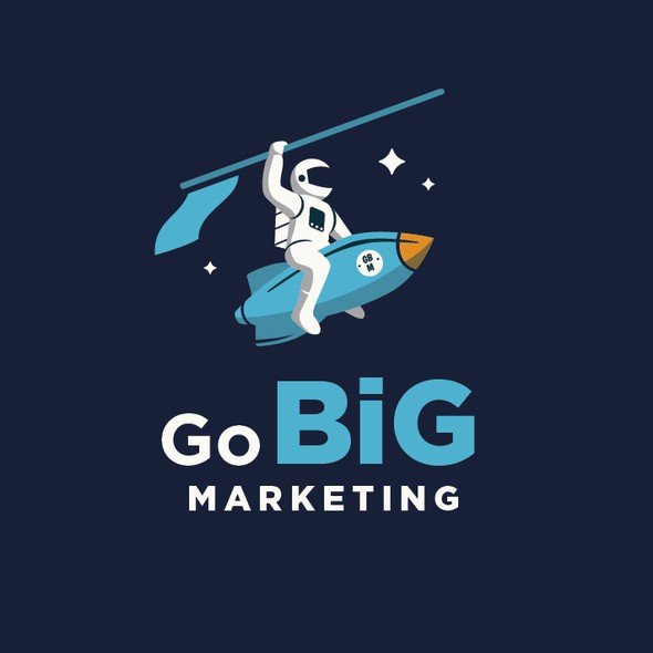 Rocket logo with the title 'Go Big Marketing'