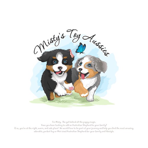 Dog logo with the title 'Premium Puppy Breeder Logo'
