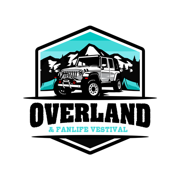 Off-road design with the title 'Overland Fanlife Festival'