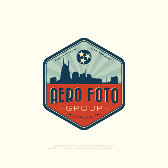 Aero logo with the title 'Eye-catching logo for an aerial photography/videography company'