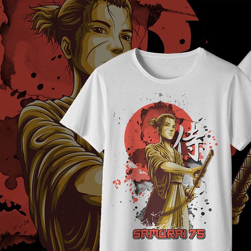 Unique t-shirt with the title 'The Last Samurai'