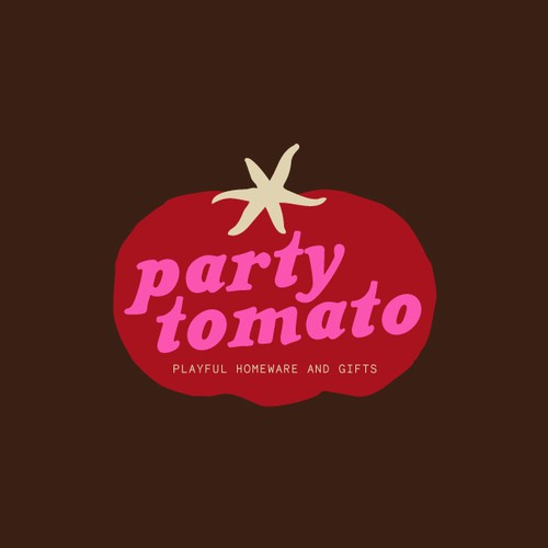 Logo with the title 'Visual Identity for Party Tomato'