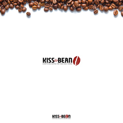 Kiss logo with the title 'Logo for online coffee store'