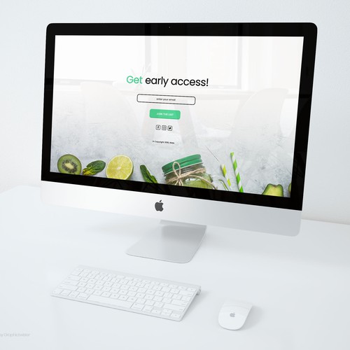 Recipe design with the title 'Landing Page Design'