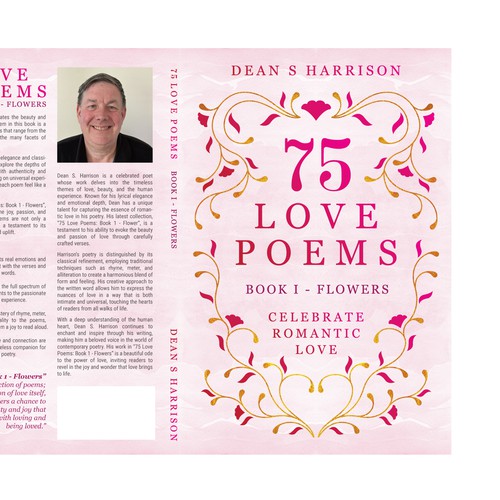 Poetry book cover with the title '75 love poems'