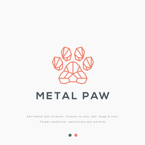 Pictorial logo with the title 'METAL PAW'