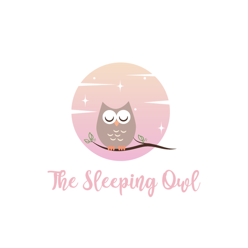 Owl logo with the title 'Logo for a sleep consultant'