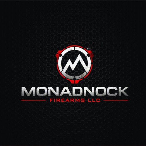 Shooting logo with the title 'Monadnock Firearms LLC - Logo Design'
