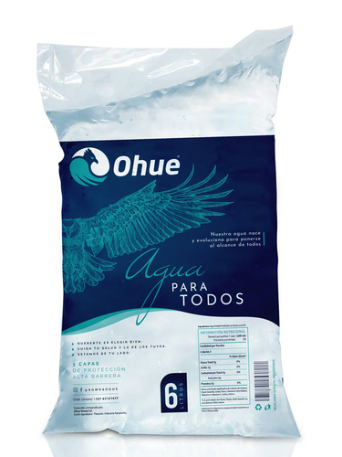 Shopping bag packaging with the title 'Ohue packaging'