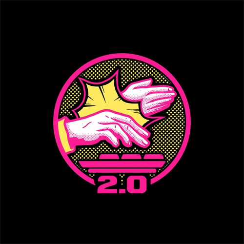 Pop art logo with the title '2.0'