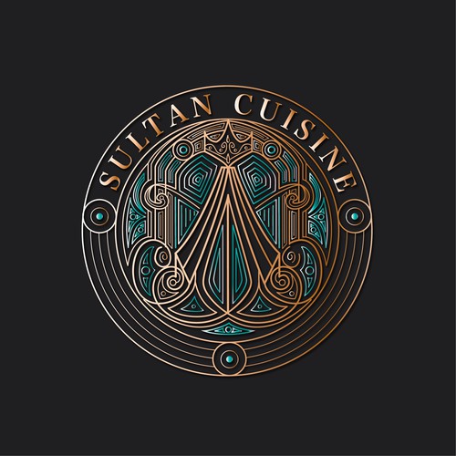 Decorative design with the title 'logo for sultan cuisine'