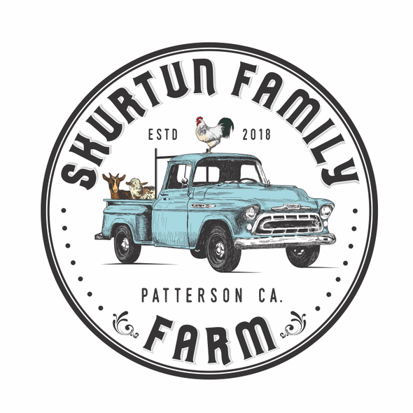 Chevrolet design with the title 'SKURTUN FAMILY FARM'