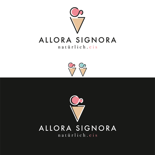 Ice cream shop design with the title 'Ice cream shop'