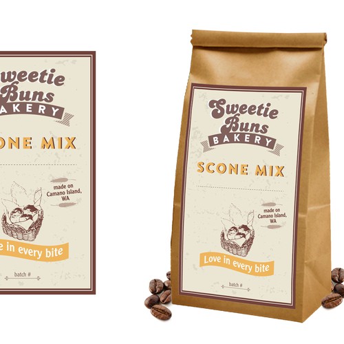 Bakery packaging with the title 'Label for baking company'