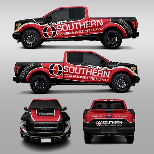 Ford design with the title 'Southern Oxygen & Welding Supply Truck Wrap'