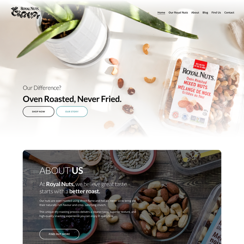 Design with the title 'Royal Nuts Canada Design'