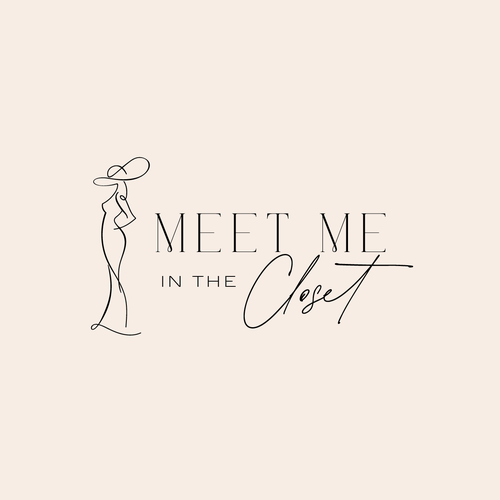 Script font design with the title 'Lineart Fashion Logo'