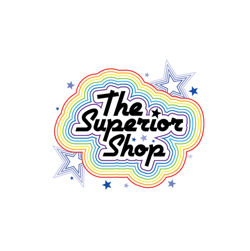 Small business design with the title 'The superior shop'