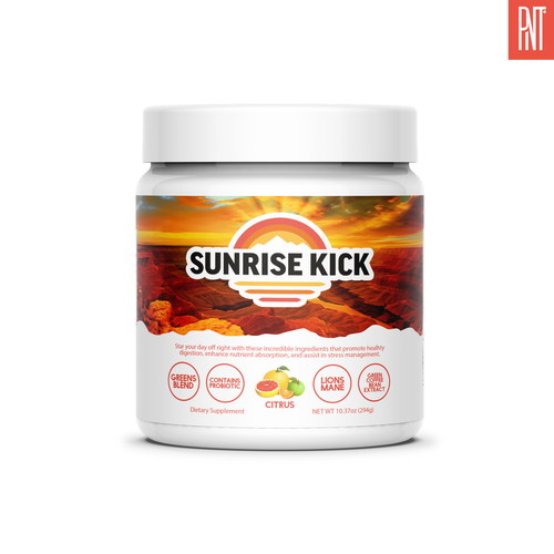 Pharmacy label with the title 'Health supplement'