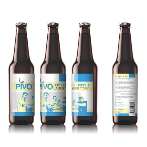 Craft beer label with the title 'Beer label'