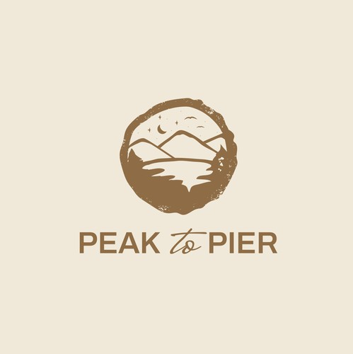Pond logo with the title 'Hand-illustrated logo design for a wood working business '