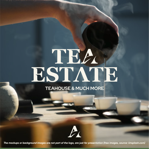 Monogram logo with the title 'Tea Estate'