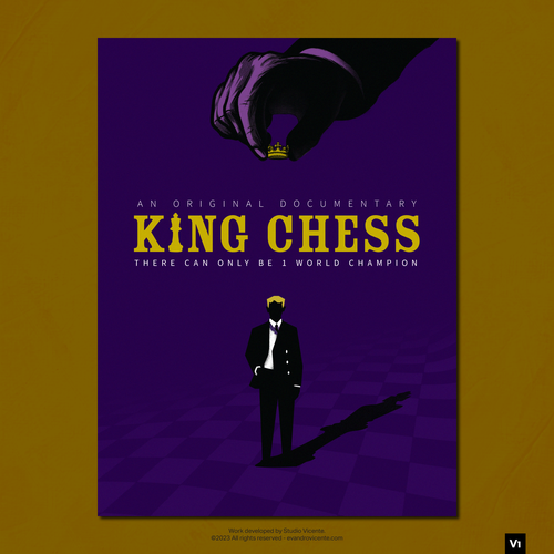 Chess design with the title 'King Chess - Poster'