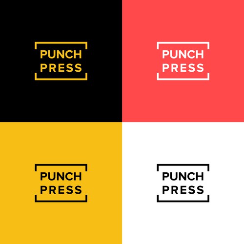 Publishing logo with the title 'Logo design for Punch Press Books'